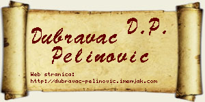 Dubravac Pelinović vizit kartica